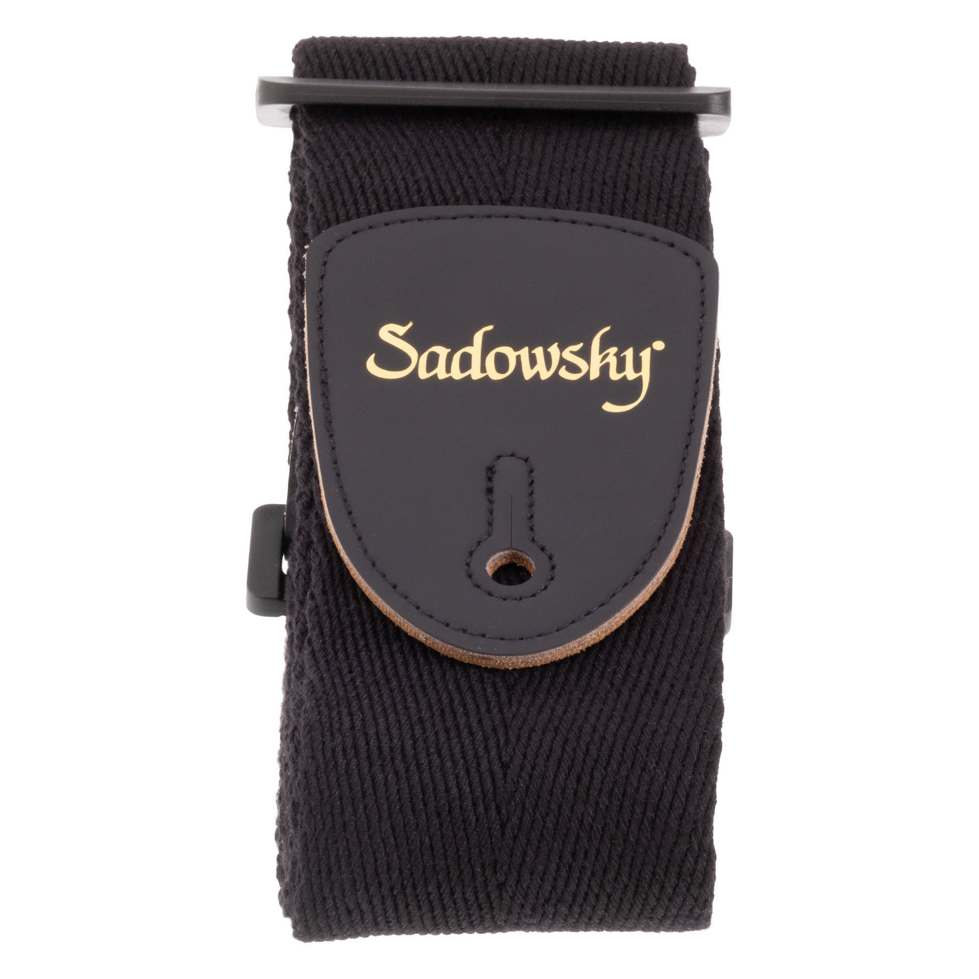 Non-Slip Cotton Bass Strap - Black, 75 mm Width